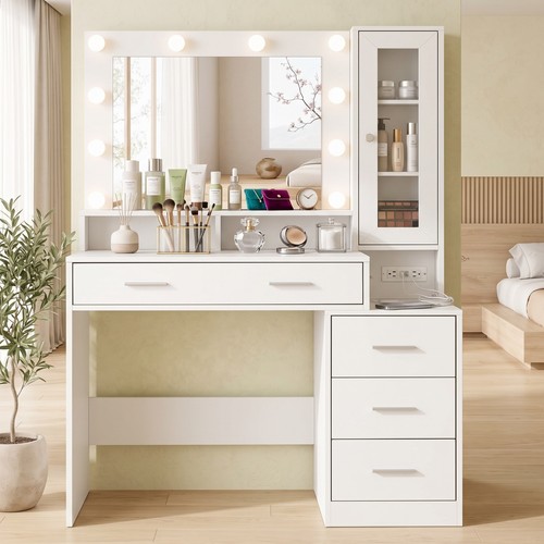 Tavolo trucco bianco con - tavolo,